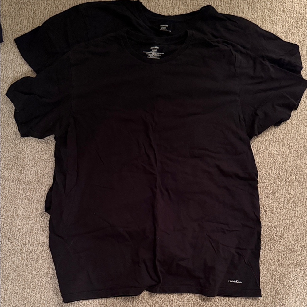 Premium Calvin Klein Crewneck Men's Black T-Shirt (2-pack) size XL